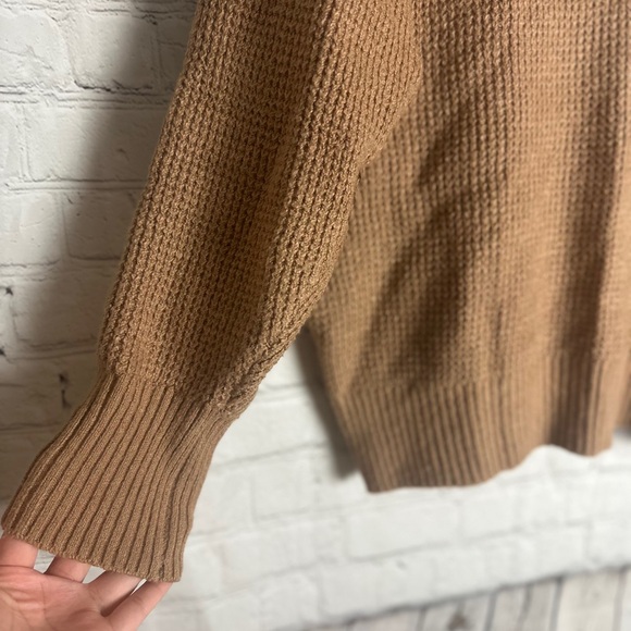 Aerie CozyUp Waffle Quarter Zip Sweater Women’s Small Oversized Fit NWOT - Picture 4 of 10